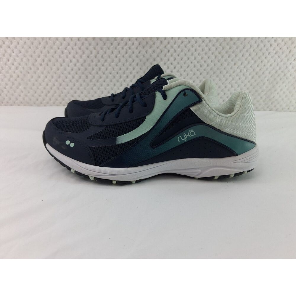 Ryka Women's 9 Dash Pro Walking Shoes Dark Navy and Mint